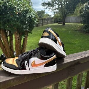 Jordan Kids Sneakers Black and Gold